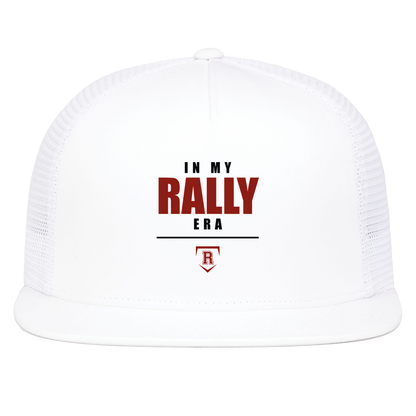 rally-stx-era-stack-pacific-headwear-d-series-5-panel-trucker-snapback-cap — White — Front — source sha256 adb7a6b3ef4aae21b300e4c56902e0b068c2aa898e021f48ac8b5ad8f1a32a10 — Color position 5