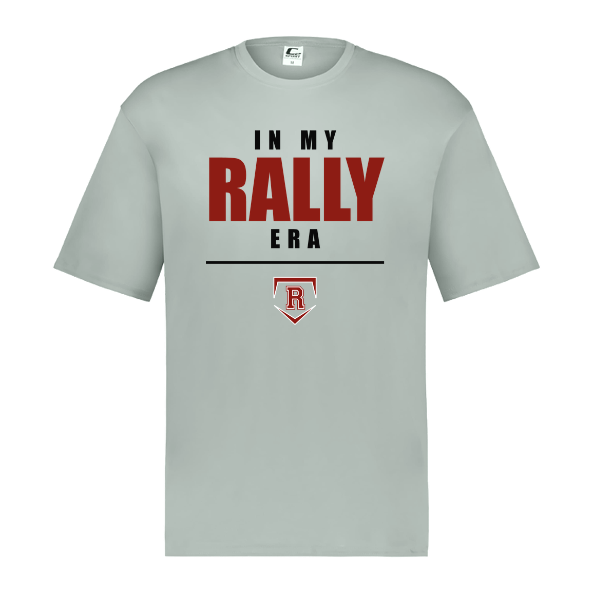 rally-stx-era-stack-c2-mens-performance-short-sleeve-tee — Silver — Front — source sha256 c1faba7508dd699f8899309b802cca3c8de551c2321385d22f13ac40f2d49420 — Color position 3