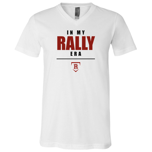 rally-stx-era-stack-bella-canvas-unisex-jersey-ss-v-neck-t-shirt — White — Front — source sha256 d0c140621c88faf7ff2b4cd92eb0070c1234517ba658e90583b61d346a699207 — Color position 1
