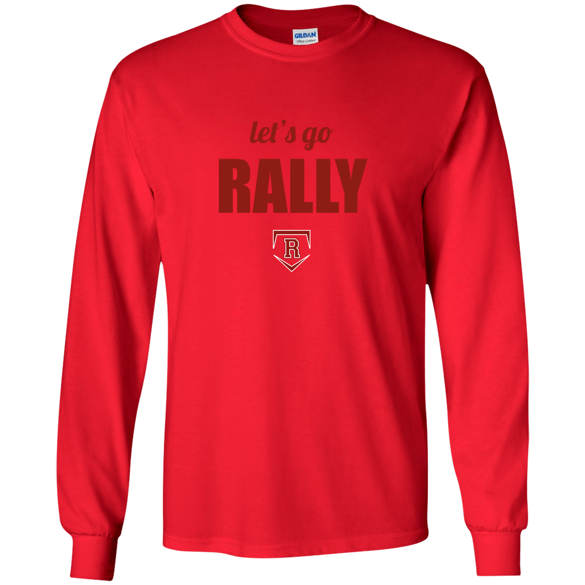 rally-stx-home-plate-chant-gildan-youth-ls-t-shirt — Red — Front — source sha256 2eb1253b19b12b57c41bde1382a61935c638caa9e7eaf3251c5ff9aca5cc2369 — Color position 4