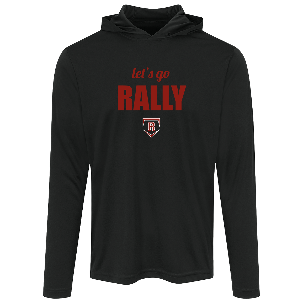 rally-stx-home-plate-chant-sport-tek-mens-competitor-hooded-tee — Black — Front — source sha256 5eefacc8fa7ab06254f6864d21181d3afa65eb5beff5adc72cf8ed8badb6b8eb — Color position 1