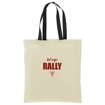 rally-stx-home-plate-chant-port-authority-core-cotton-tote — Natural/Deep Black — Front — source sha256 96559d86d0f995843a1eac119ef9bf6deb01df3f3d1cd1cec45b9f6d7ad5074a — Color position 3