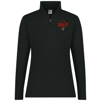 rally-stx-home-plate-chant-c2-womens-1-4-zip-pullover — Black — Front — source sha256 99f6b1434aeccf724ff5c07a0c566efba2d814770f04cb9d7d8f9800047433c4 — Color position 1
