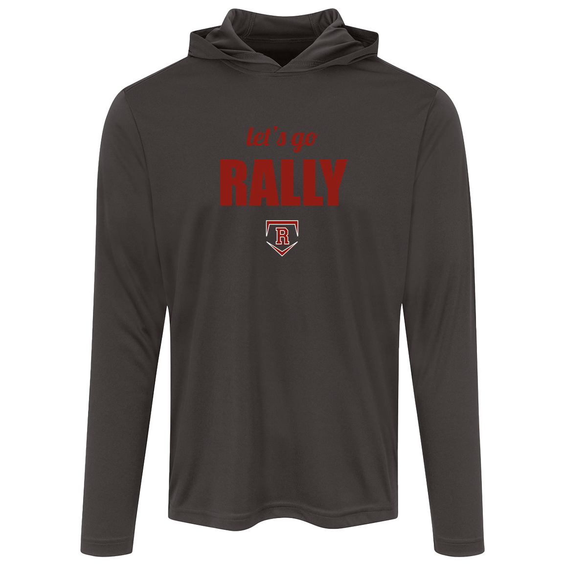 rally-stx-home-plate-chant-sport-tek-mens-competitor-hooded-tee — Iron Grey — Front — source sha256 c9d0bf4dc6e0d7a993e70cfb5b8db3b4082fa7930f4ebb51f2312d6c5cde23a3 — Color position 2