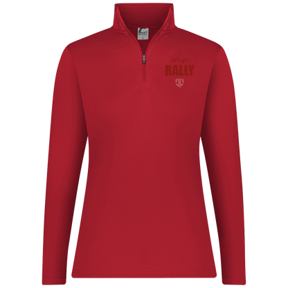 rally-stx-home-plate-chant-c2-womens-1-4-zip-pullover — Red — Front — source sha256 d146e003e940a00bdeac8d09eee139c9cbd5b57bdd4347723773fd915b65d377 — Color position 5