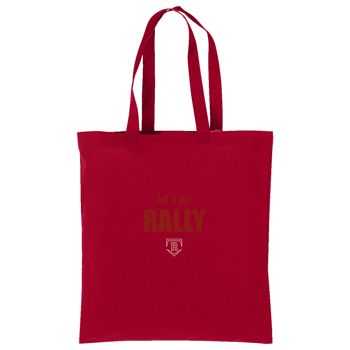rally-stx-home-plate-chant-port-authority-core-cotton-tote — Deep Red — Front — source sha256 f7aa969fb2541d8c1b1f7ace23b4673cd5552fba390cfe81d5deeeb059a3e254 — Color position 5