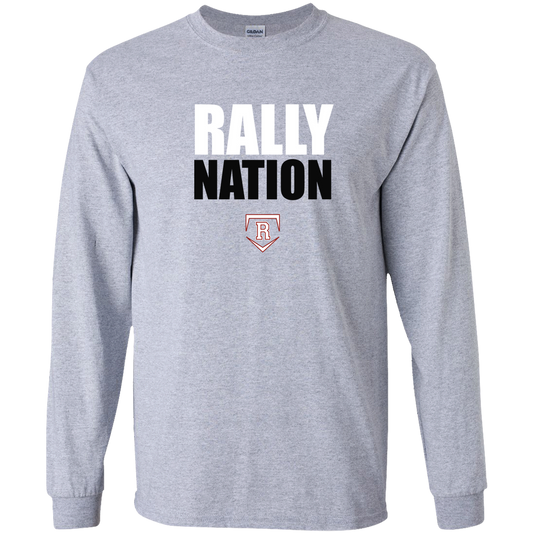 rally-stx-nation-stack-gildan-youth-ls-t-shirt — Sport Grey — Front — source sha256 32fc5ae78135caefc564642c28b936a36e8e4348bbf90d9f9db86fd5c9fa02f0 — Color position 1