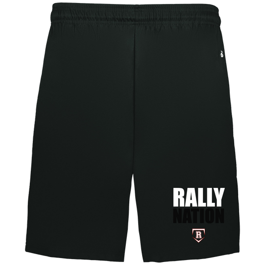 rally-stx-nation-stack-badger-adult-b-core-7-inch-short-with-pockets — Black — Front — source sha256 6663fd23026363ea7c84c04ec85073d38fbe125490348968b4cf905b94d15811 — Color position 1