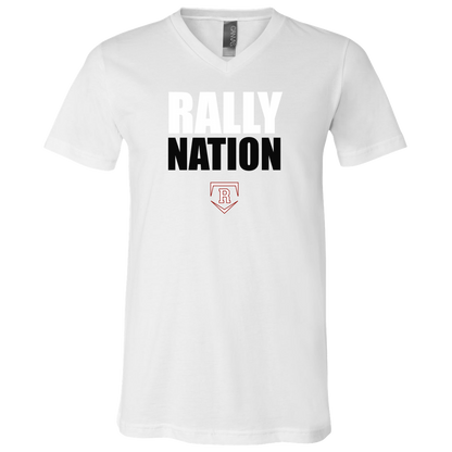 rally-stx-nation-stack-bella-canvas-unisex-jersey-ss-v-neck-t-shirt — White — Front — source sha256 75b87f7411e59ce1be520846c55012e5ce614c1d4943662bc53fe33387bc2218 — Color position 1