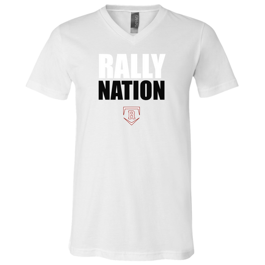 rally-stx-nation-stack-bella-canvas-unisex-jersey-ss-v-neck-t-shirt — White — Front — source sha256 75b87f7411e59ce1be520846c55012e5ce614c1d4943662bc53fe33387bc2218 — Color position 1