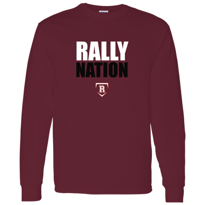 rally-stx-nation-stack-gildan-ls-t-shirt-5-3-oz — Maroon — Front — source sha256 9a4d02747776559bb49886791394d84510497a7543f51d9204fcd049f97a9b7e — Color position 6
