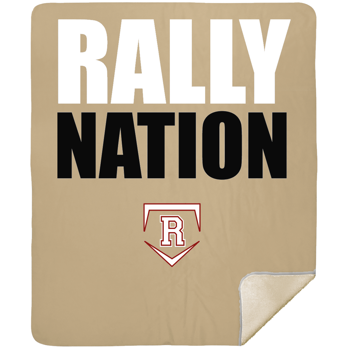 rally-stx-nation-stack-mshm-premium-sherpa-blanket-50x60 — Tan — Front — source sha256 d902448cff3480fd90c89dc2fecf858cfebab7b9eaf677f42bcc2294a4d7880c — Color position 5