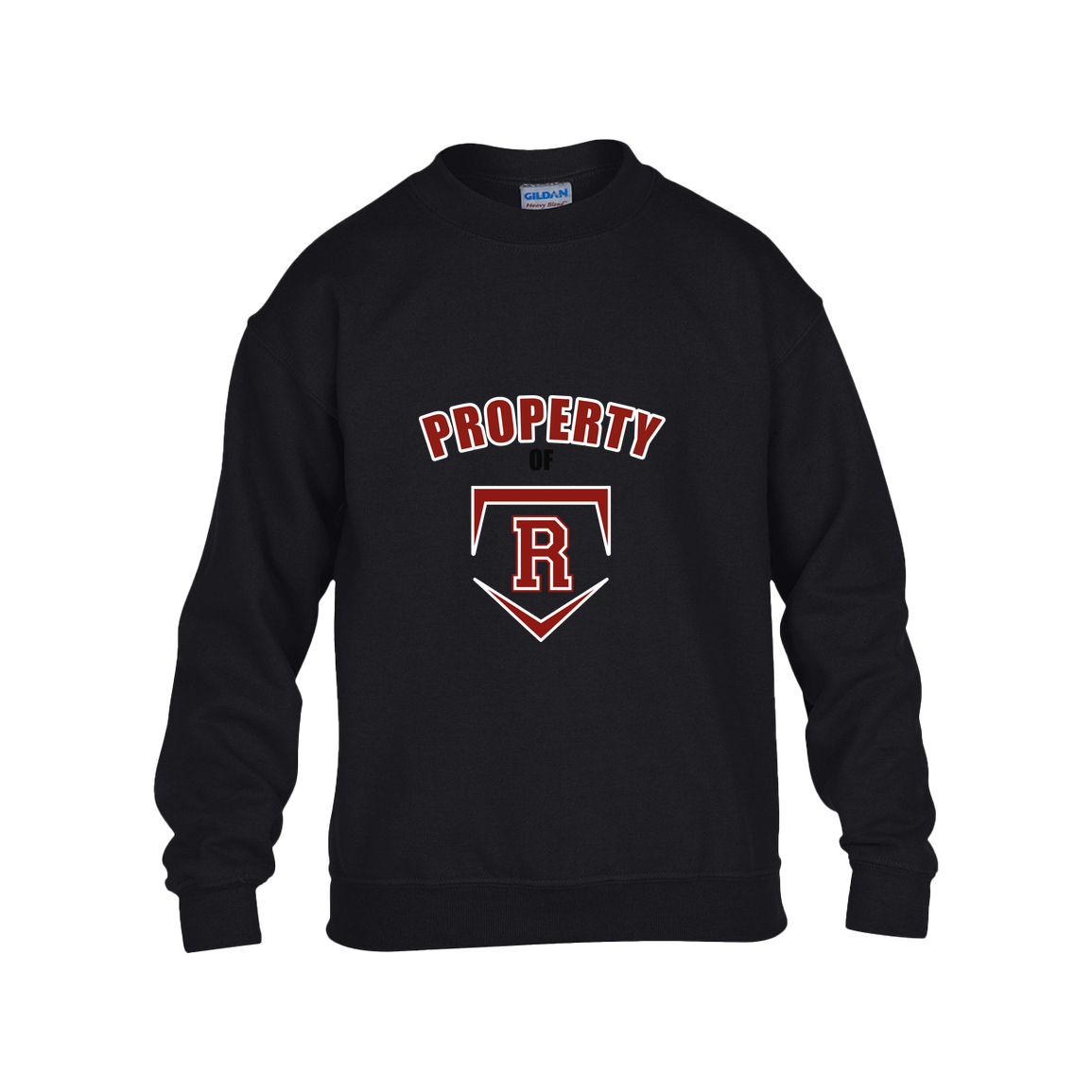 rally-stx-property-of-gildan-kids-heavy-blend-fleece-crew — Black — Front — source sha256 11d4bf5f2c36f61377418cefcd8505457366c709973254e3d3eb3f3d6aaaaa9f — Color position 1