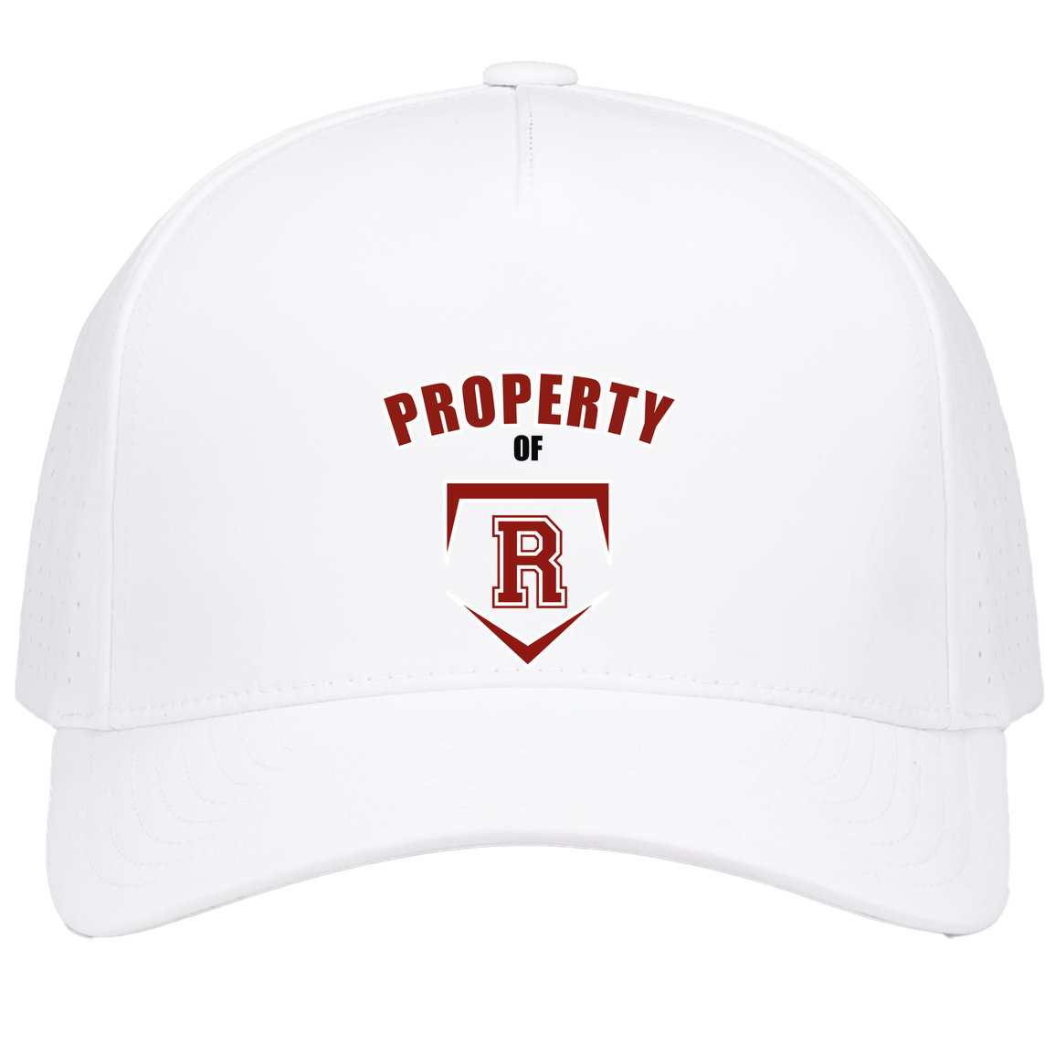 rally-stx-property-of-pacific-headwear-weekender-perforated-snapback-cap — White — Front — source sha256 226feb59c48cf652615a55fcc6b9f7bbb0e849be3d95719e975783141356101b — Color position 6