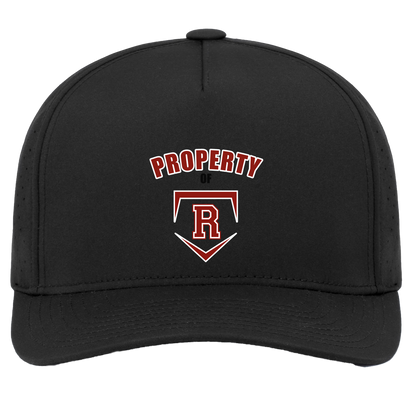 rally-stx-property-of-pacific-headwear-weekender-perforated-snapback-cap — Black — Front — source sha256 611bdde341d6137776c0f7528714456cf50fe3861a3d455291eb29f6885db556 — Color position 2