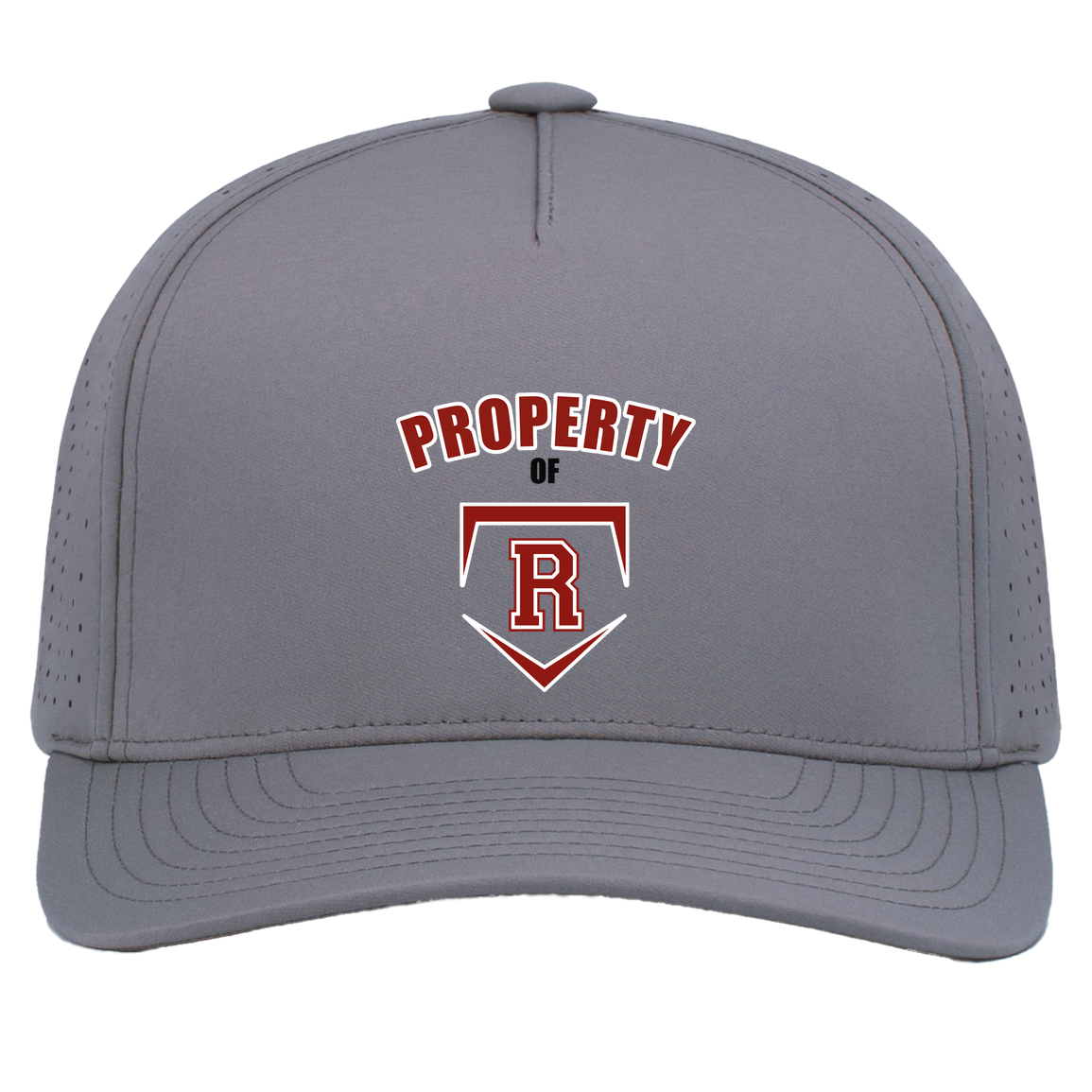 rally-stx-property-of-pacific-headwear-weekender-perforated-snapback-cap — Graphite — Front — source sha256 6ed21435ed931fbec0566be3985d0948ccf823652520f52c9be5830fe3853120 — Color position 4