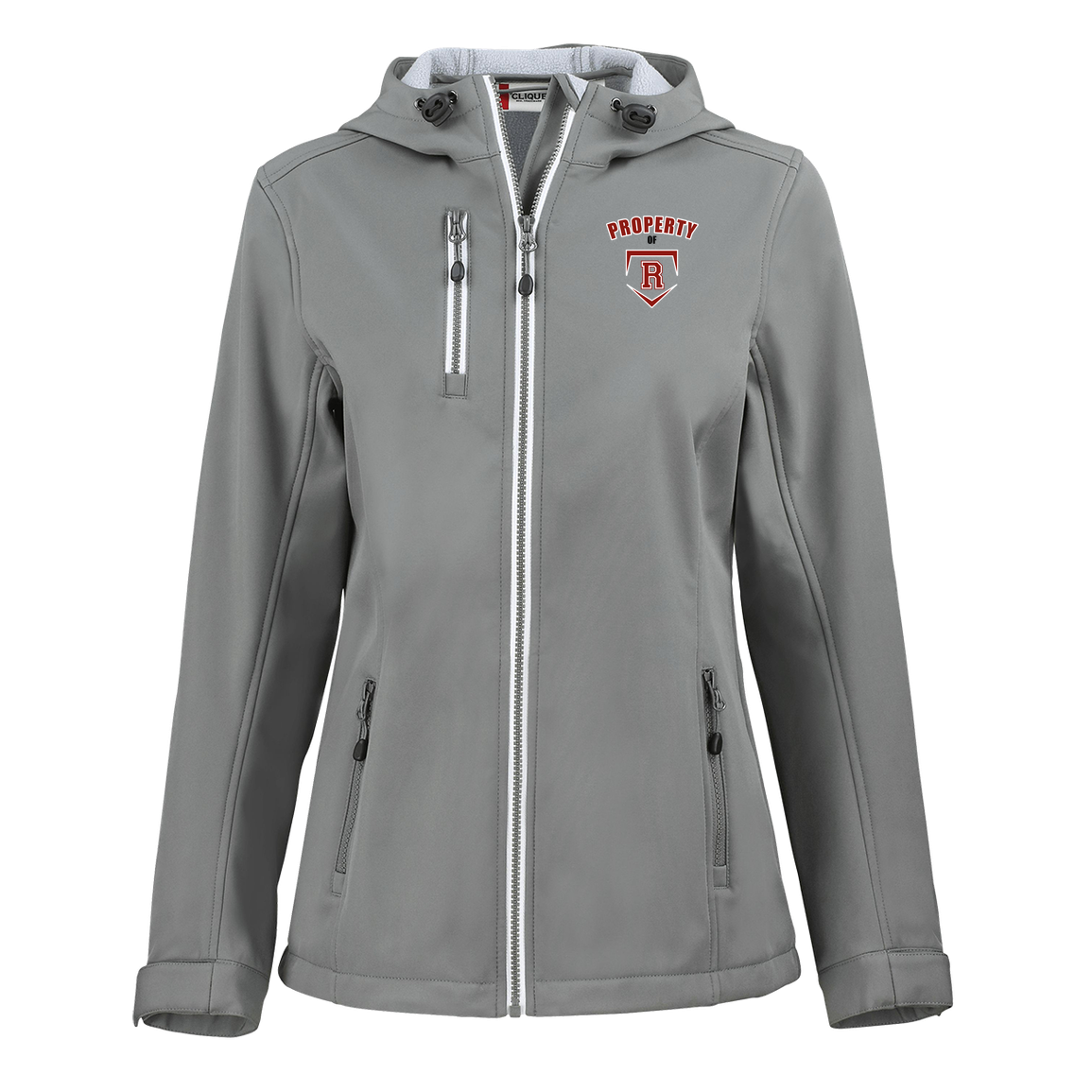 rally-stx-property-of-clique-womens-eco-stretch-softshell-jacket — Slate — Front — source sha256 8f184a8d14787a50759baf807e3f86ed31480e23882c923ccd1f6ebb5c623196 — Color position 2