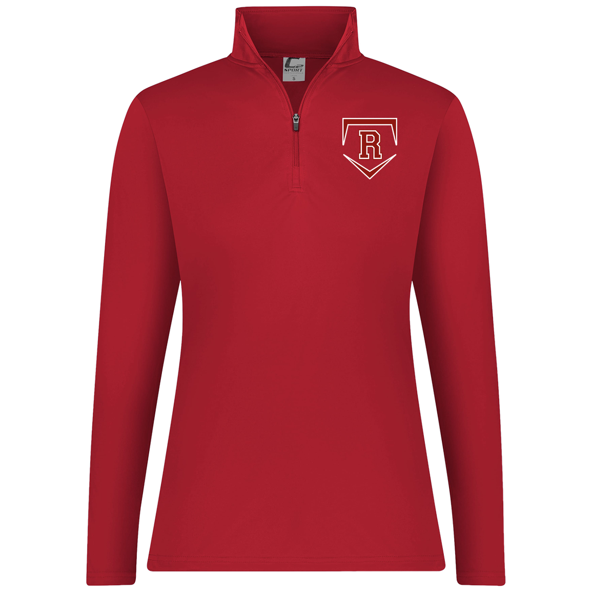 rally-stx-team-softball-revised-c2-womens-1-4-zip-pullover — Red — Front — source sha256 272030a06ba9967c1f27771f0cf3c05d3bbab125623f9fda4d994b18b4da05f4 — Color position 5