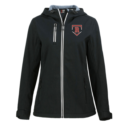 rally-stx-team-softball-revised-clique-womens-eco-stretch-softshell-jacket — Black — Front — source sha256 29a23f79793794fa42a91ed9ab00a51f9d9f115ad0b6f578af21189cebb1f474 — Color position 1