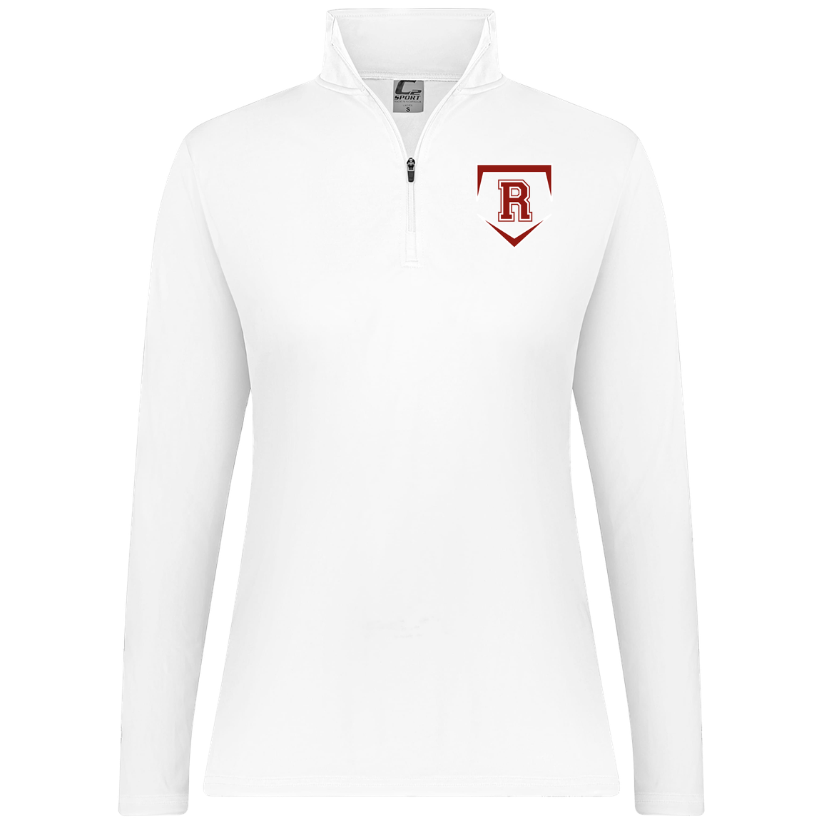 rally-stx-team-softball-revised-c2-womens-1-4-zip-pullover — White — Front — source sha256 51b2c2a8f1cf51e3a0fecdc292c571244f1a592dc8166cc9d3151e93150b6618 — Color position 3