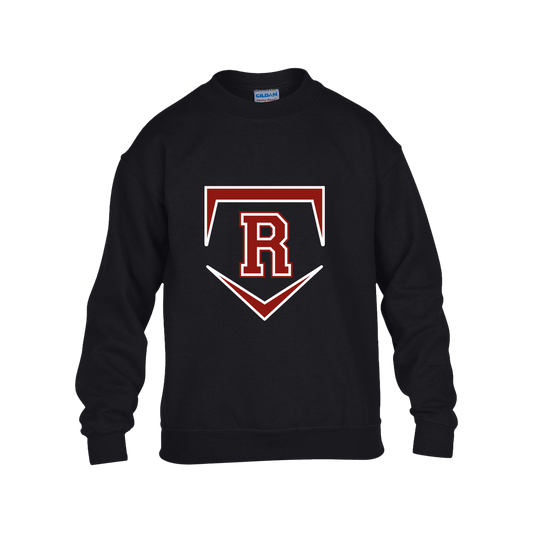 rally-stx-team-softball-revised-gildan-kids-heavy-blend-fleece-crew — Black — Front — source sha256 e3b328049cee3dfb9872d55f7129ac4e10ab5ceebbba49a68c5e833b6c5df762 — Color position 1