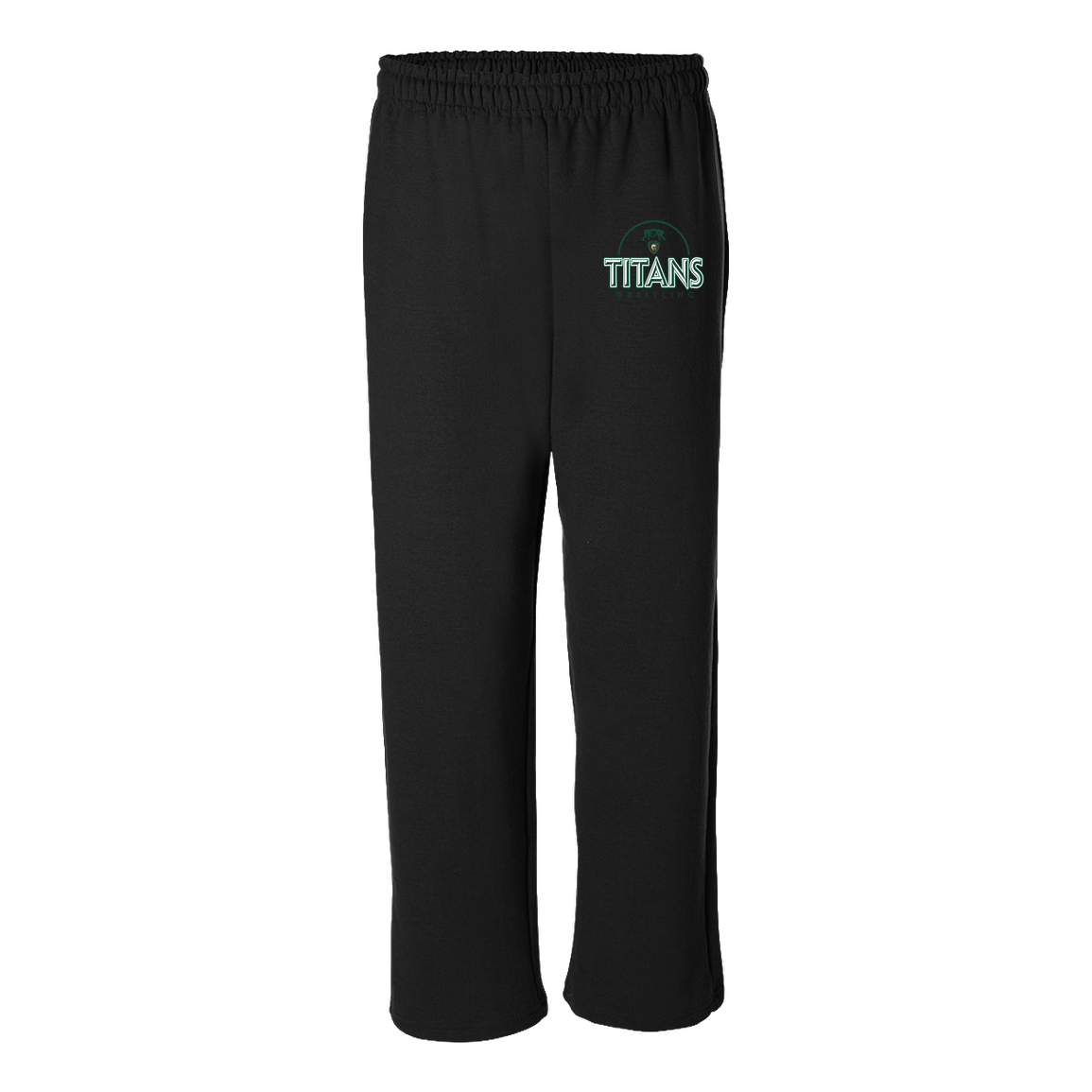 tc-titans-ball-dome-2-gildan-adult-heavy-blend-open-bottom-pant — Black — Front — source sha256 29fd04efff2ffd12364c2b0066709e3a63ae88f821309e2f378214c4a1876d28 — Color position 1