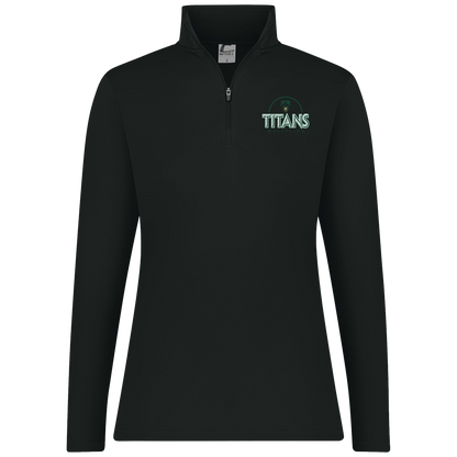 tc-titans-ball-dome-2-c2-womens-1-4-zip-pullover — Black — Front — source sha256 796b7eac94f1366811d2eb94448ff90d41c5ba924469cdc3ffd722b4b014de8e — Color position 1