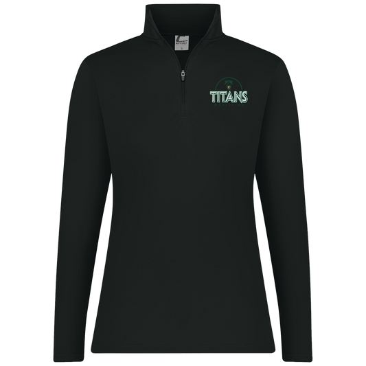 tc-titans-ball-dome-2-c2-womens-1-4-zip-pullover — Black — Front — source sha256 796b7eac94f1366811d2eb94448ff90d41c5ba924469cdc3ffd722b4b014de8e — Color position 1