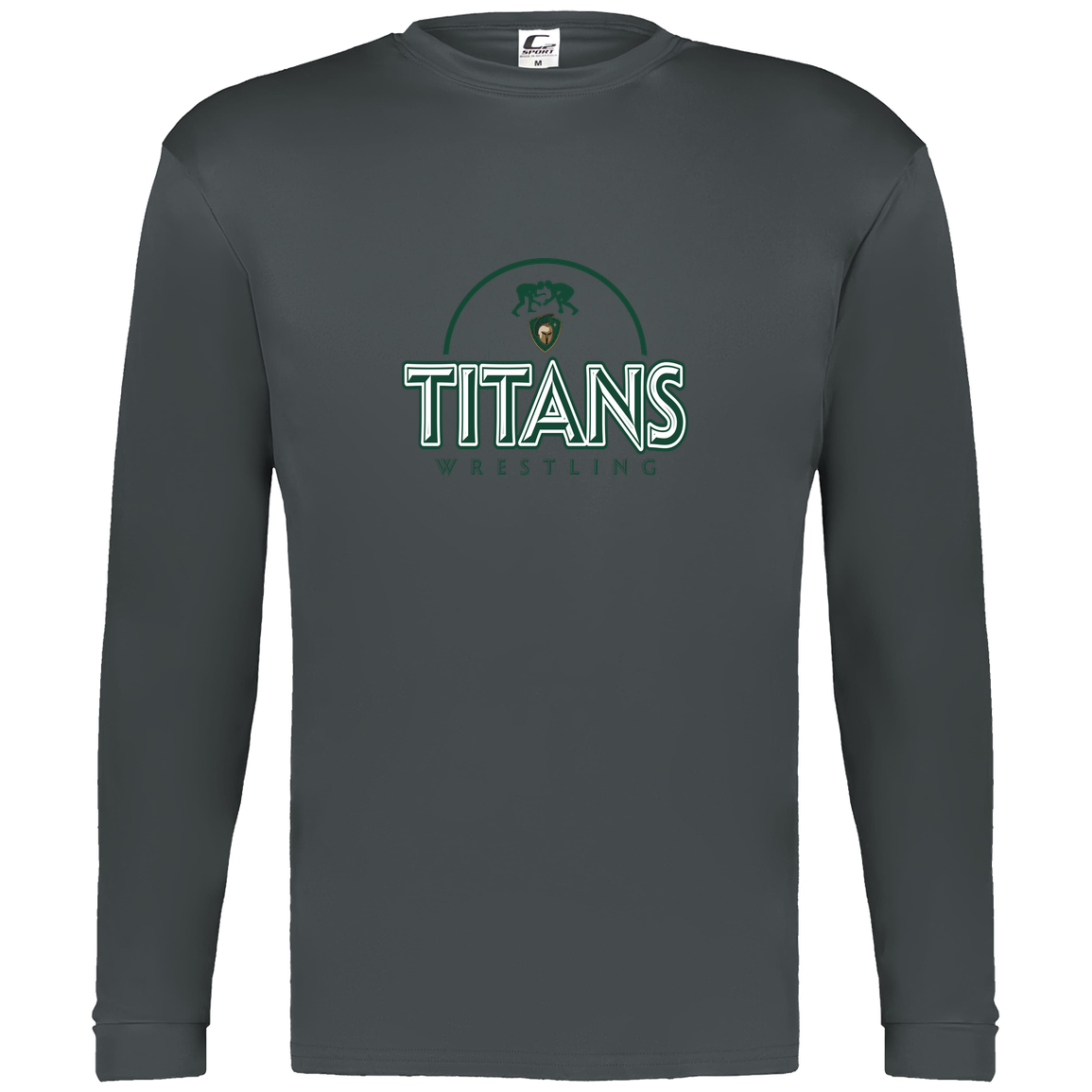 tc-titans-ball-dome-2-c2-mens-performance-long-sleeve-tee — Graphite — Front — source sha256 a1fc728ef73662357dbfe0f9f85d0d09baf11836f5fe9122744dc6f36d8f51b1 — Color position 2