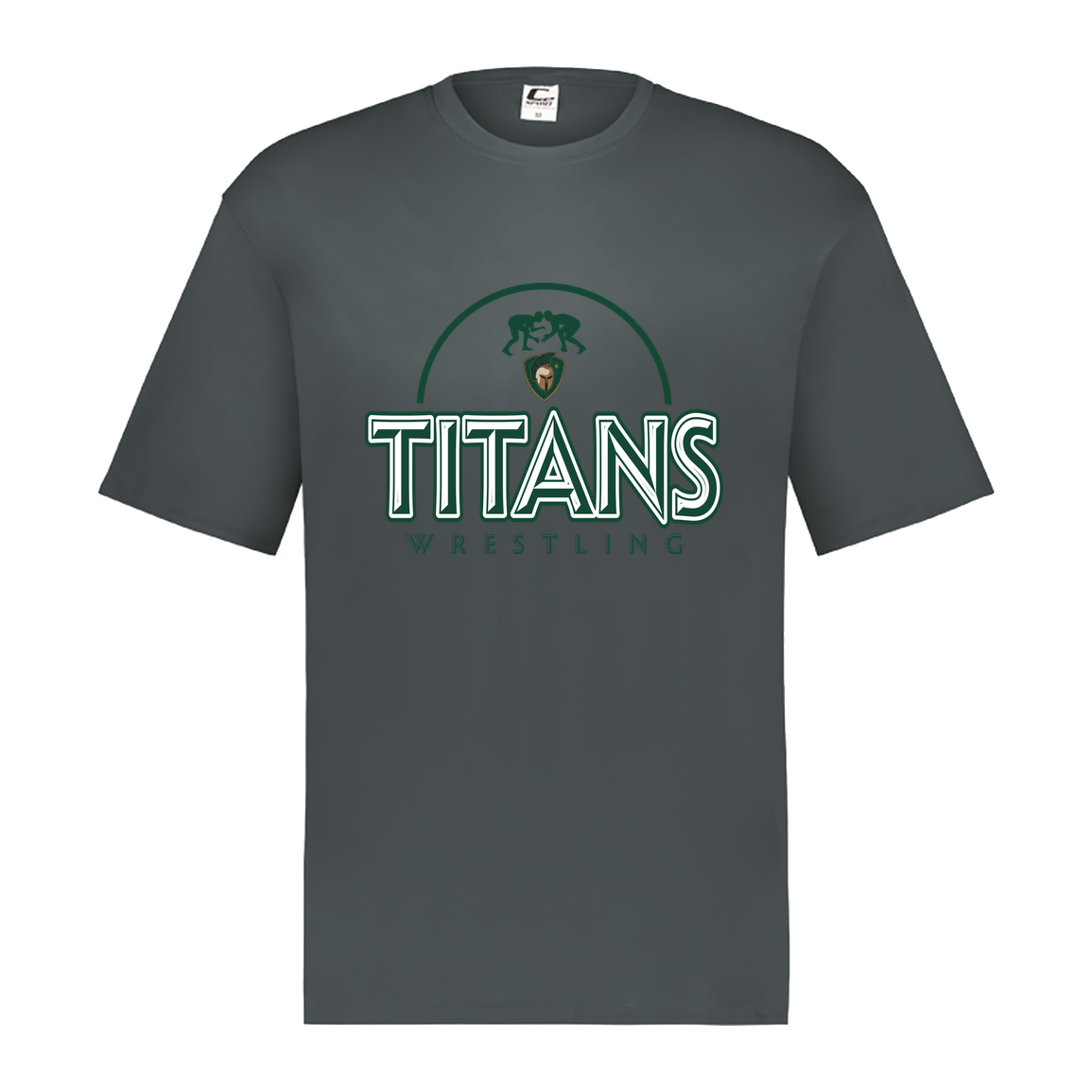 tc-titans-ball-dome-2-c2-mens-performance-short-sleeve-tee — Graphite — Front — source sha256 cac01f794c22d5b6a8ba773f5b1d06d6f1094290408850c4365f1c5ee67d41ea — Color position 2