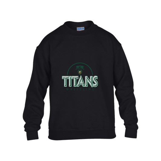 tc-titans-ball-dome-2-gildan-kids-heavy-blend-fleece-crew — Black — Front — source sha256 e9464e6b3e81918b8465cfd831dbefbbcdfb5dece9c1595ba1dd1bed11021210 — Color position 1