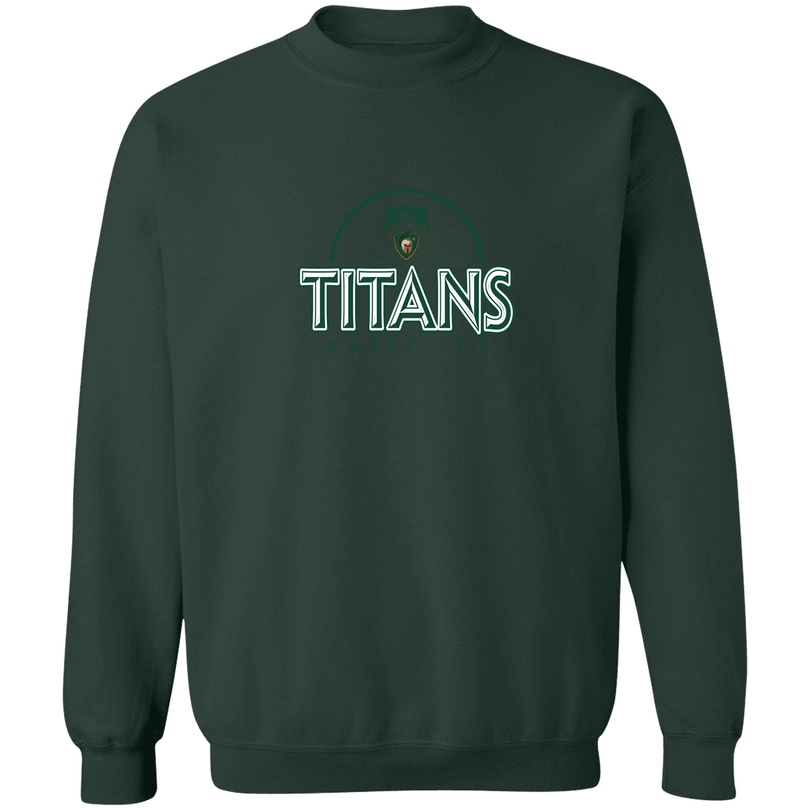 tc-titans-ball-dome-2-gildan-crewneck-pullover-sweatshirt — Forest Green — Front — source sha256 ee5ce2053b51a758ee2393a491a70acbe5ad173276f0bcbb50fdcbbb50822637 — Color position 7