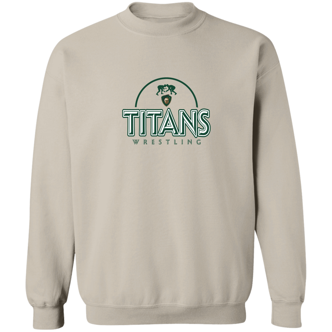 tc-titans-ball-dome-2-gildan-crewneck-pullover-sweatshirt — Sand — Front — source sha256 f01590c72944361a54f68d55d818c8cc6face55a3a5085ed1984a75c8785457e — Color position 5
