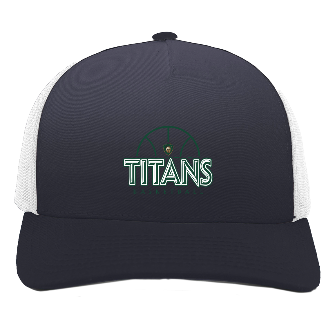 tc-titans-ball-dome-pacific-headwear-5-panel-trucker-snapback-cap — Navy/White — Front — source sha256 259798ad6a46e16bbc727cbaa1141d64cf42ba8af666e2cf0f28cba286dcc33f — Color position 1