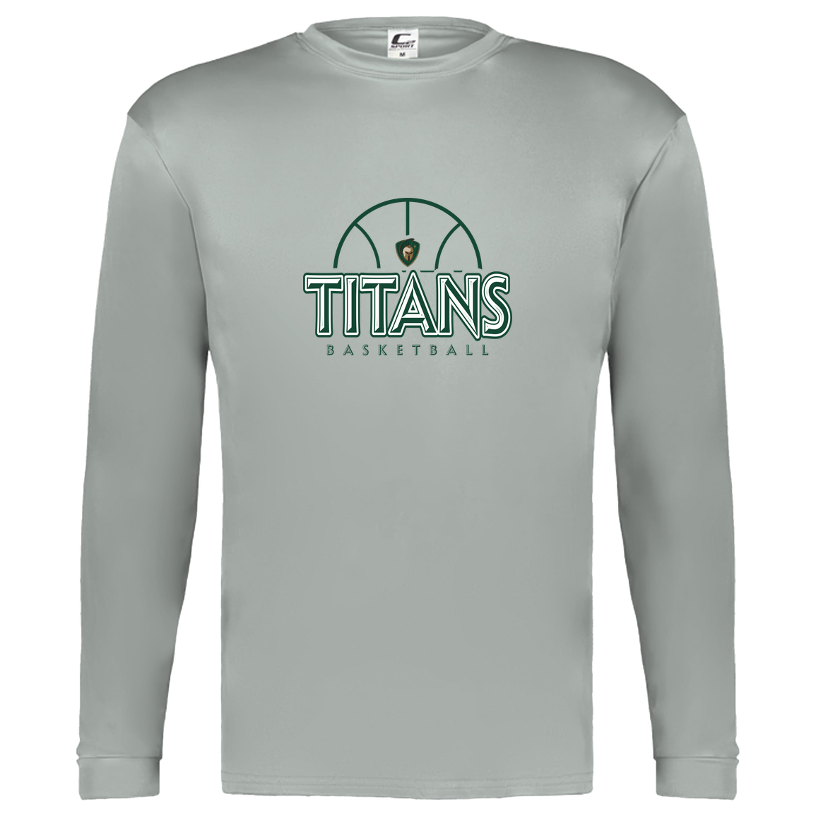 tc-titans-ball-dome-c2-kids-performance-long-sleeve-tee — Silver — Front — source sha256 6a35761b016f759b45e2fe11157f40d2cd2caa7678e18f16c6e9342e01c9c8b8 — Color position 3
