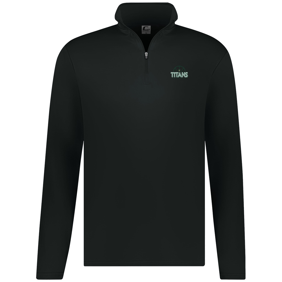 tc-titans-ball-dome-c2-mens-1-4-zip-pullover — Black — Front — source sha256 75601311be90d29a38bd46cb8365f95dc0566dadccb149a515c48be53bf144d4 — Color position 1