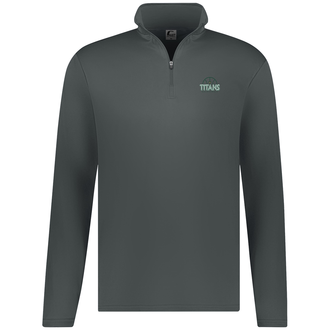 tc-titans-ball-dome-c2-mens-1-4-zip-pullover — Graphite — Front — source sha256 9178b0ce8305f13575d5f1705eee3944ee554cb5163b11a74cb6d979f44cc043 — Color position 4