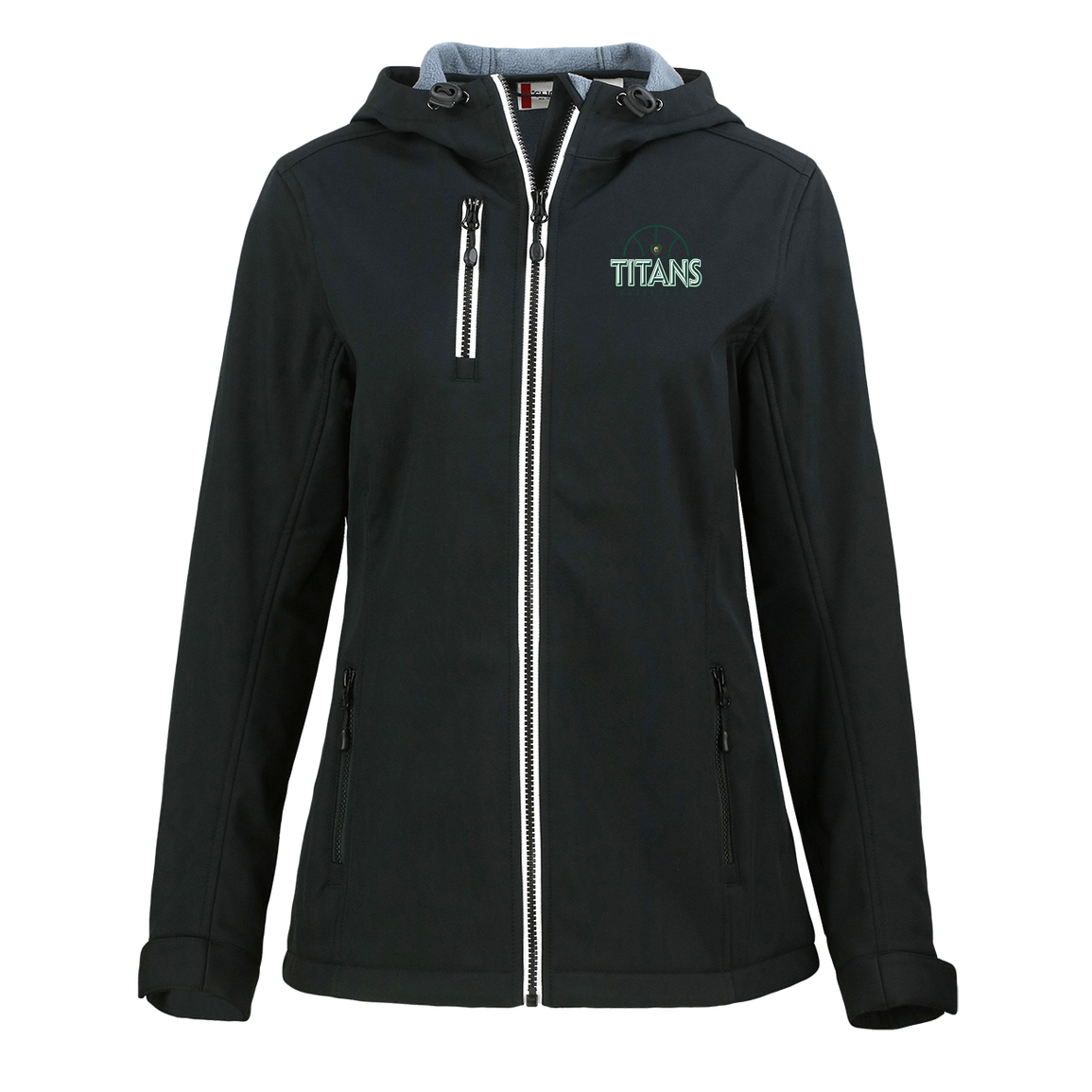 tc-titans-ball-dome-clique-womens-eco-stretch-softshell-jacket — Black — Front — source sha256 b91f0b1b1d989ca2a71ffbbc5d6008010b4bc92629963271e89c7d4dc5ae0413 — Color position 1