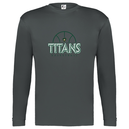 tc-titans-ball-dome-c2-kids-performance-long-sleeve-tee — Graphite — Front — source sha256 d8523e59891ca6580b2577b4e6ebde46123c2c0420f67e3c0a5791efd2271289 — Color position 2