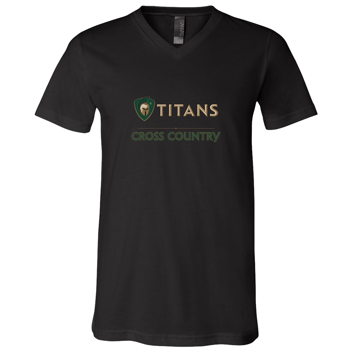 tc-titans-cross-country-basic-bella-canvas-unisex-jersey-ss-v-neck-t-shirt — Black — Front — source sha256 6a6246dc8006f99d525a0e4e0e82614a72ab738eec28d672eb2dad8ed79fadb7 — Color position 2