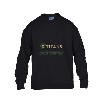 tc-titans-cross-country-basic-gildan-kids-heavy-blend-fleece-crew — Black — Front — source sha256 6f16e6aad02bb65f51dfa979a3f38705b59b5f6fe621ad2735a2664255990c68 — Color position 1