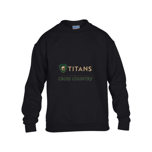 tc-titans-cross-country-basic-gildan-kids-heavy-blend-fleece-crew — Black — Front — source sha256 6f16e6aad02bb65f51dfa979a3f38705b59b5f6fe621ad2735a2664255990c68 — Color position 1