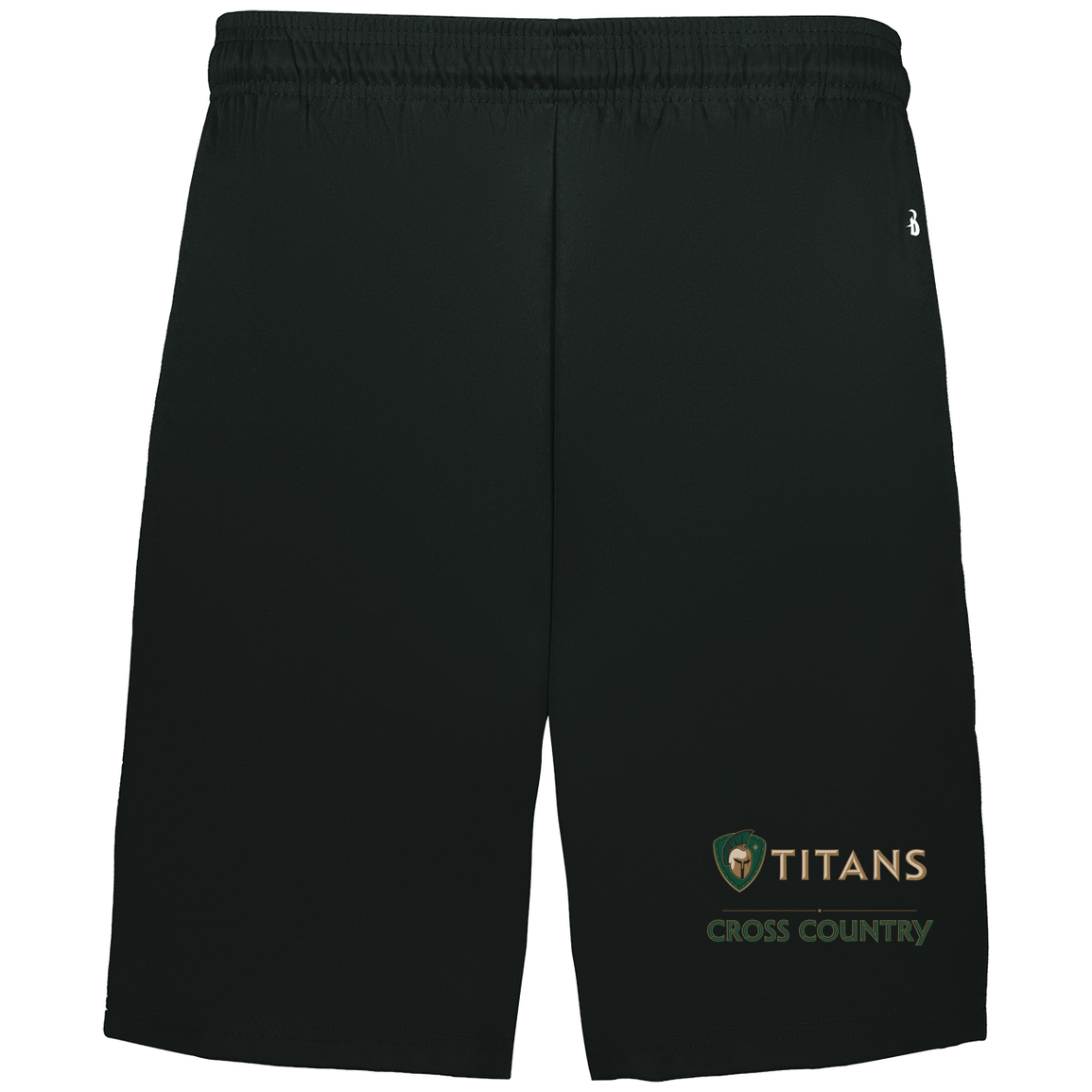 tc-titans-cross-country-basic-badger-adult-b-core-7-inch-short-with-pockets — Black — Front — source sha256 7272565bdb5779bdee5969edf390de00b037919d54c2dba8857eaa6b88e51153 — Color position 1