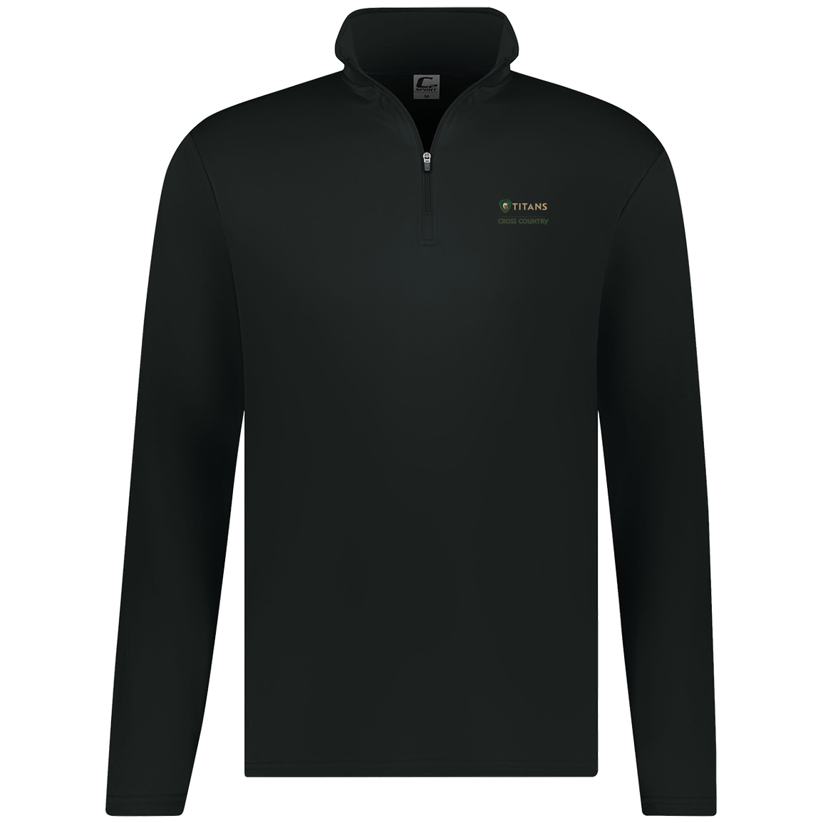 tc-titans-cross-country-basic-c2-mens-1-4-zip-pullover — Black — Front — source sha256 db11359347286ef289dc9ed27c9c42716c59ae99374e68e498545a4b53589ecb — Color position 1