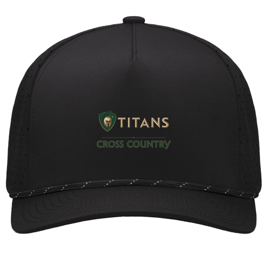 tc-titans-cross-country-basic-pacific-headwear-weekender-perforated-snapback-cap — Black/Black — Front — source sha256 ed96ddff6033c6e7a6dea1dbb288fe05f6494bdeb002e2bdc163d20312d27a84 — Color position 1