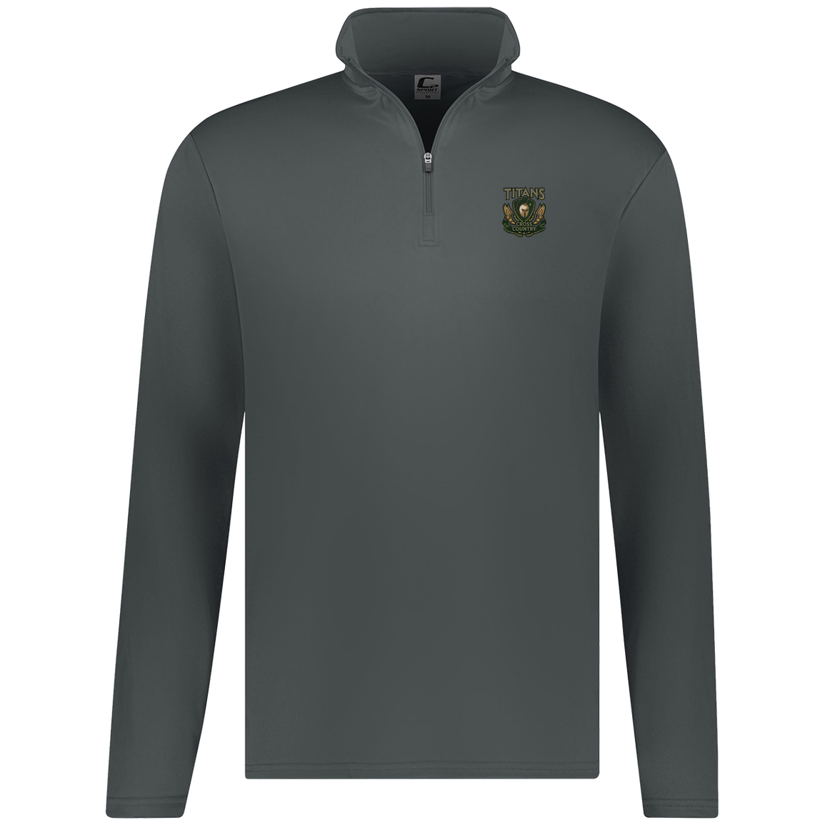 tc-titans-cross-country-insignia-c2-mens-1-4-zip-pullover — Graphite — Front — source sha256 285ff67a384ff90181ba1b8355b7bf402e9044d5fee6418191df091174e3f3b2 — Color position 4