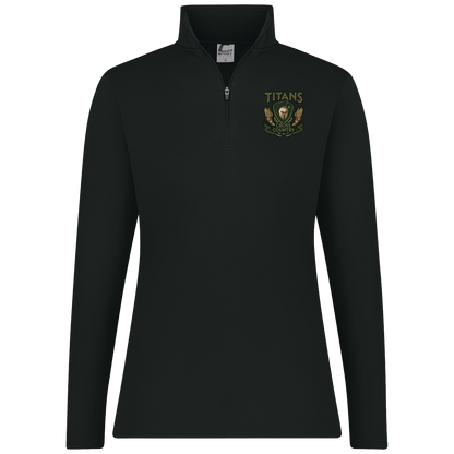 tc-titans-cross-country-insignia-c2-womens-1-4-zip-pullover — Black — Front — source sha256 3a201eb7a0dd936124378afb2ee809430476ff5ca10938ae5b6add15153a897b — Color position 1