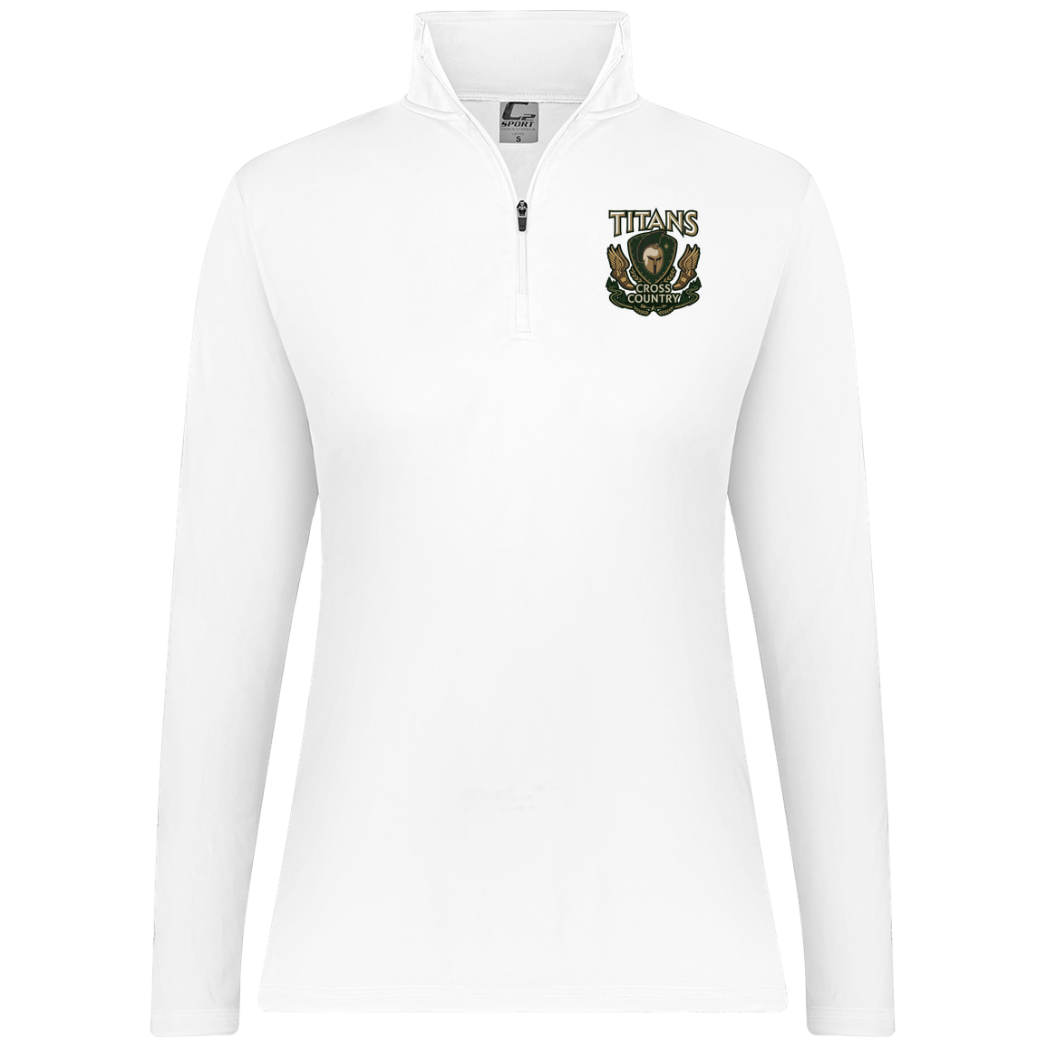tc-titans-cross-country-insignia-c2-womens-1-4-zip-pullover — White — Front — source sha256 45f897fe1978108a9293d9b31fe06ae32f1fcae94719244f0ec151be61263ed1 — Color position 3