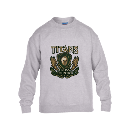 tc-titans-cross-country-insignia-gildan-kids-heavy-blend-fleece-crew — Grey — Front — source sha256 8ea4db5d28a02303de9a038df17723b25d6eae7e722336f12e7a4256281cae75 — Color position 3