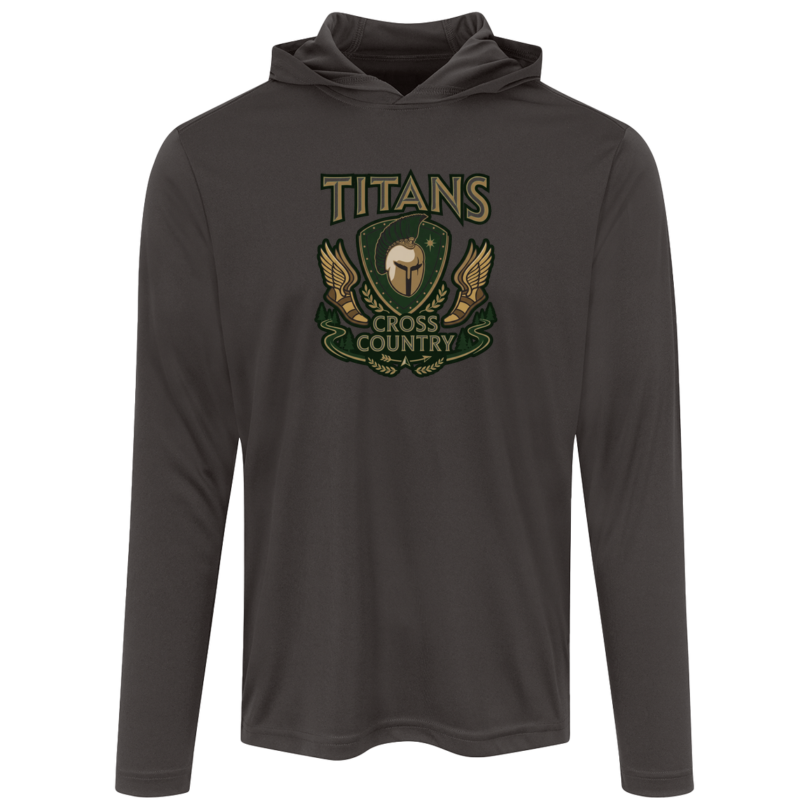 tc-titans-cross-country-insignia-sport-tek-mens-competitor-hooded-tee — Iron Grey — Front — source sha256 941d27ce6b9d469842ec6d8519d3ed8ff0b52812bdbb1aed90cb4e9ac4380f08 — Color position 2